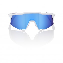 100% S3 Sunglasses - Matte White/HiPER Blue