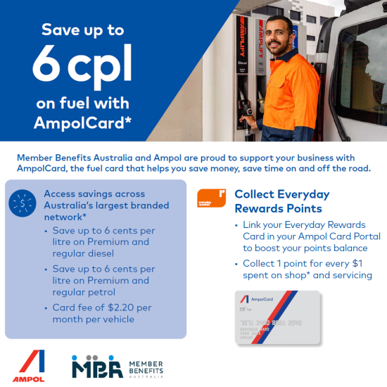 QLS Members can save up to 6cpl on fuel with AmpolCard*