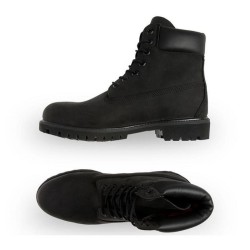 Timberland Men's 6-inch Premium Waterproof Boot - Black Nubuck - Size 10