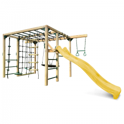 Lifespan Kids Orangutan Climbing Cube Jungle Gym Play Centre + Yellow Slide