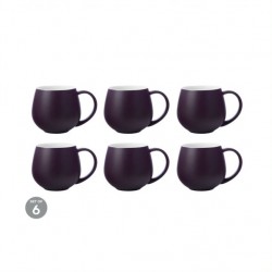 Maxwell & Williams Tint Snug Mug Set of 6 - Aubergine