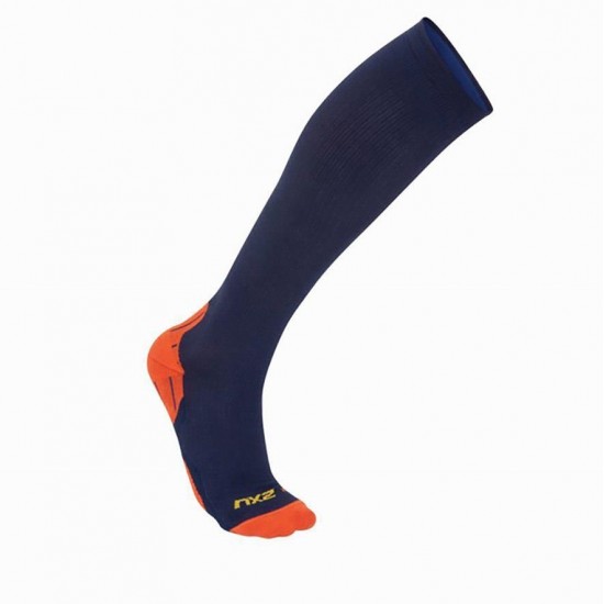 2XU Mens 24/7 Compression Sock Navy/Orange